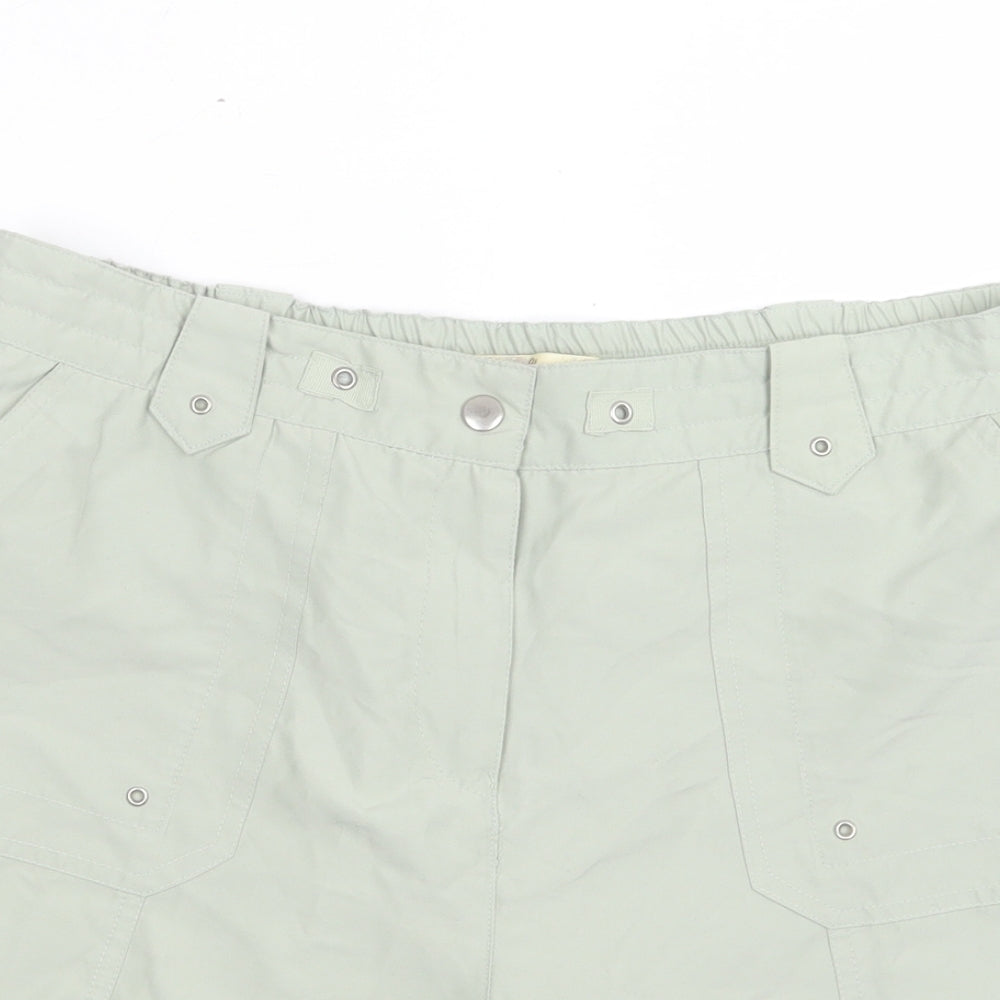 BHS Womens Green Polyester Bermuda Shorts Size 12 L6 in Regular Button