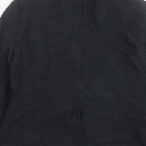 Atmosphere Womens Black Striped Jacket Blazer Size 12 Button