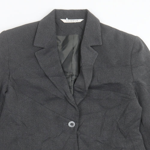 George Womens Grey Jacket Blazer Size 10 Button