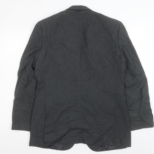 Greenwood Mens Grey Polyester Jacket Suit Jacket Size 40