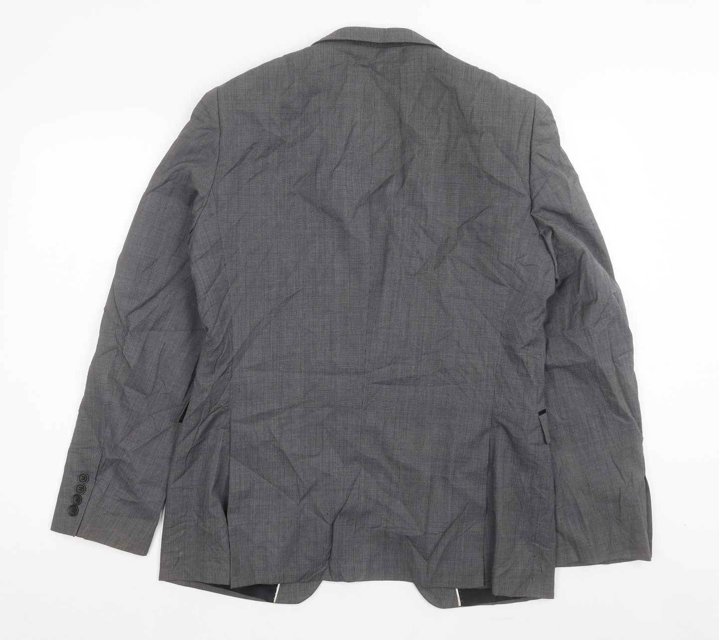 Topman Mens Grey Polyester Jacket Suit Jacket Size 40