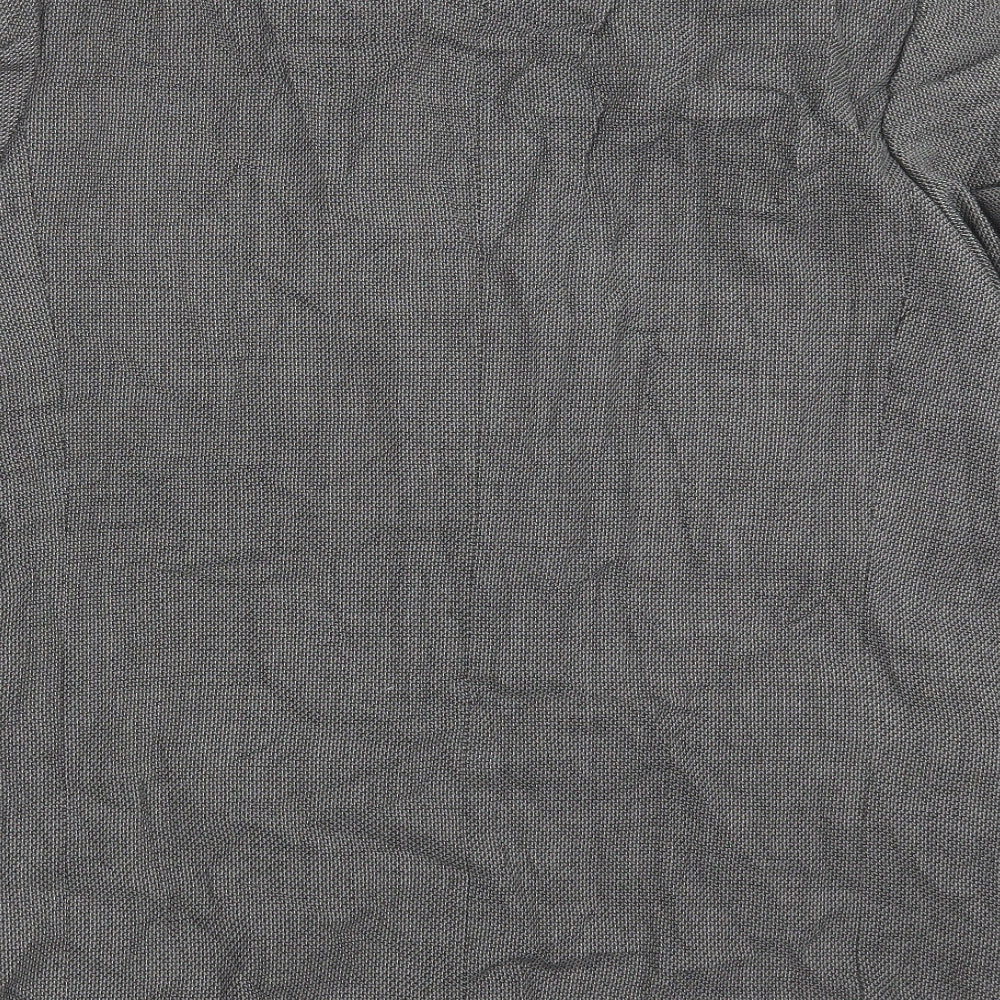 Copperstone Mens Grey Plaid Polyester Jacket Suit Jacket Size 40