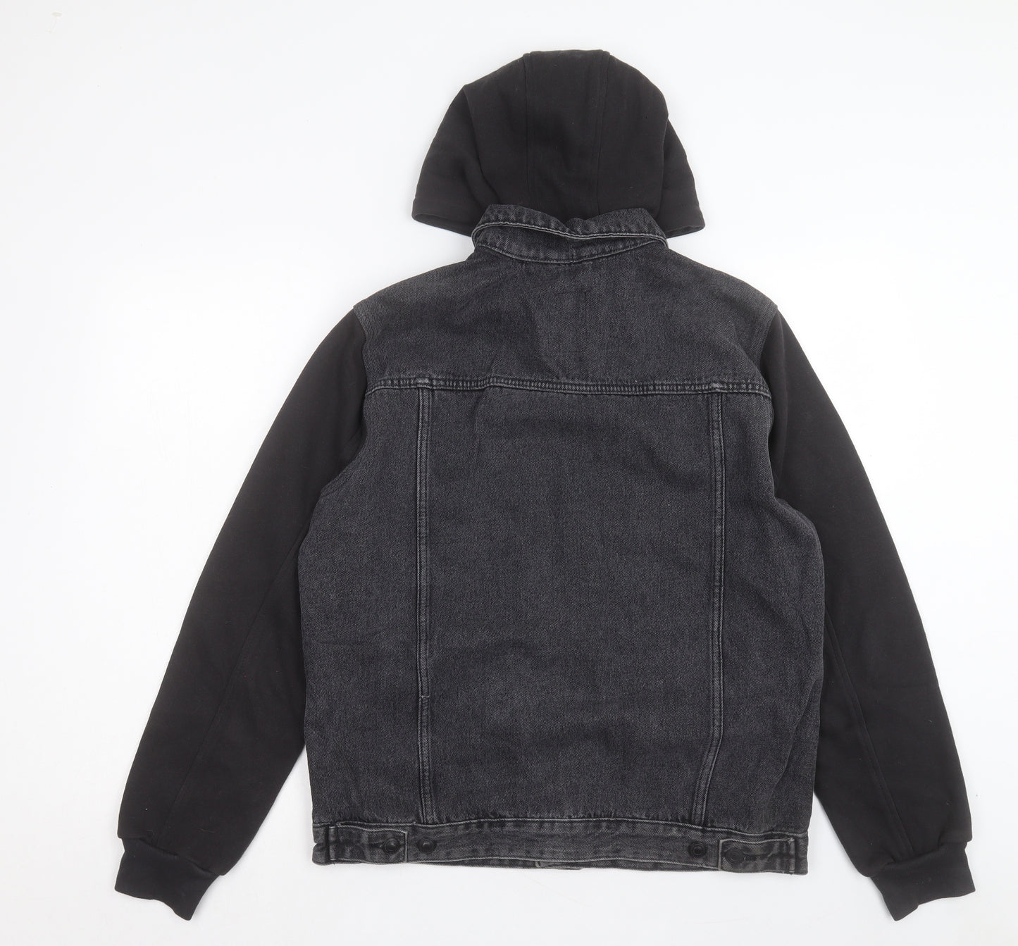 New Look Mens Black Jacket Size L Button