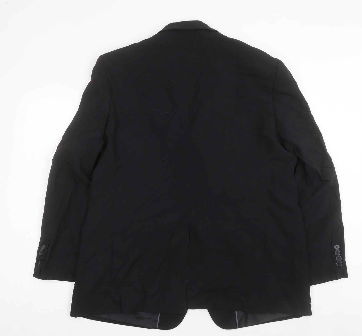 George Mens Black Polyester Jacket Suit Jacket Size 46