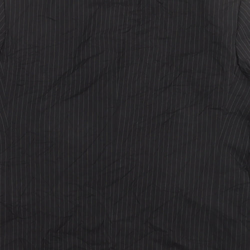 Matalan Mens Black Striped Polyacrylate Fibre Jacket Suit Jacket Size 42