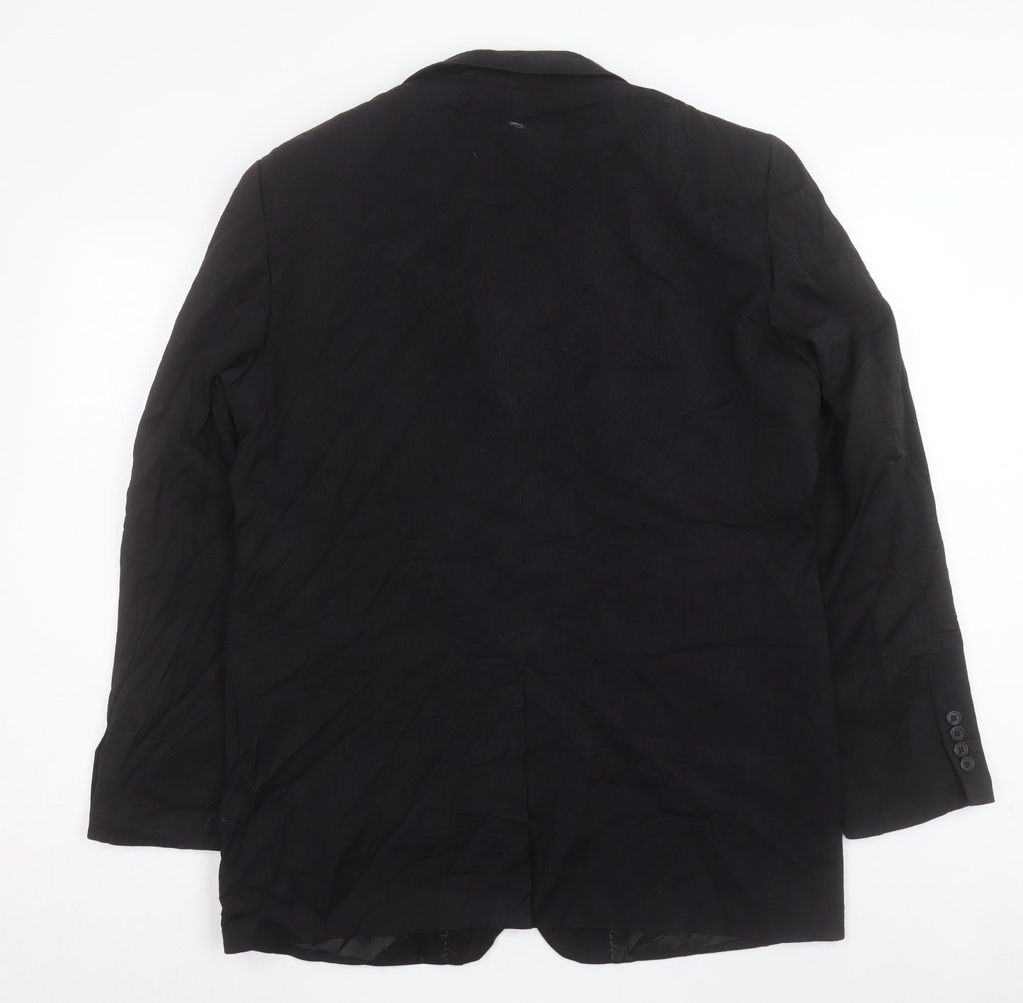 Rice Mens Black Polyester Jacket Suit Jacket Size 44