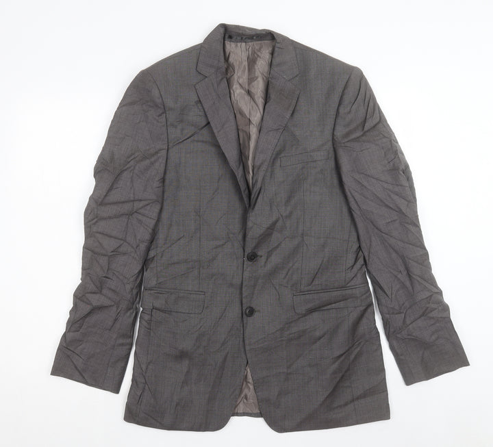 Paul Costelloe Mens Grey Wool Jacket Suit Jacket Size 36