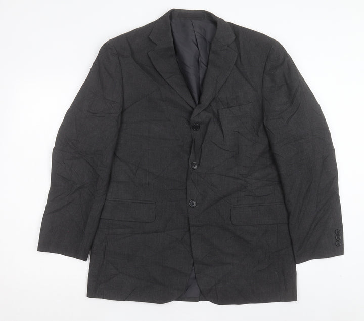 Marks and Spencer Mens Grey Polyacrylate Fibre Jacket Suit Jacket Size 40