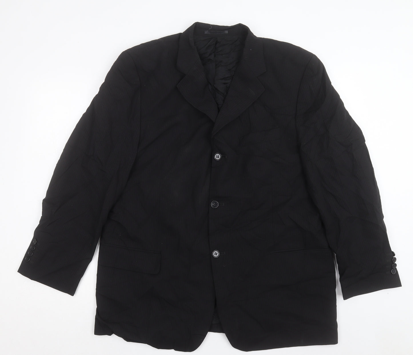 Simon Berwin Mens Black Wool Jacket Suit Jacket Size 44