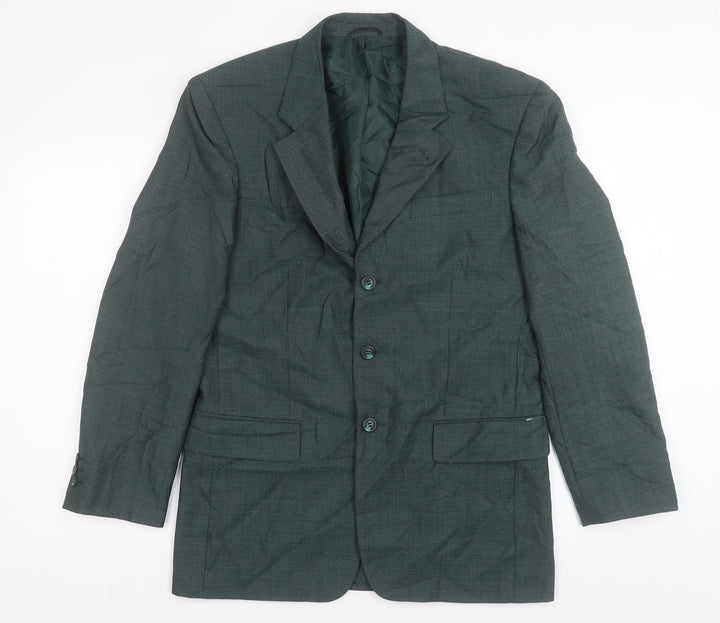 Dimensions Mens Green Polyacrylate Fibre Jacket Suit Jacket Size 36