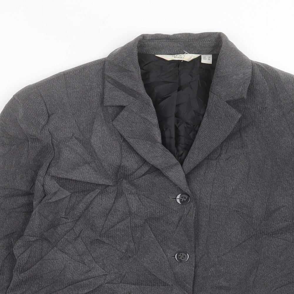 NEXT Womens Grey Jacket Blazer Size 10 Button