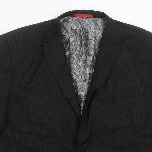 Skopes Mens Blue Striped Polyester Jacket Suit Jacket Size 44