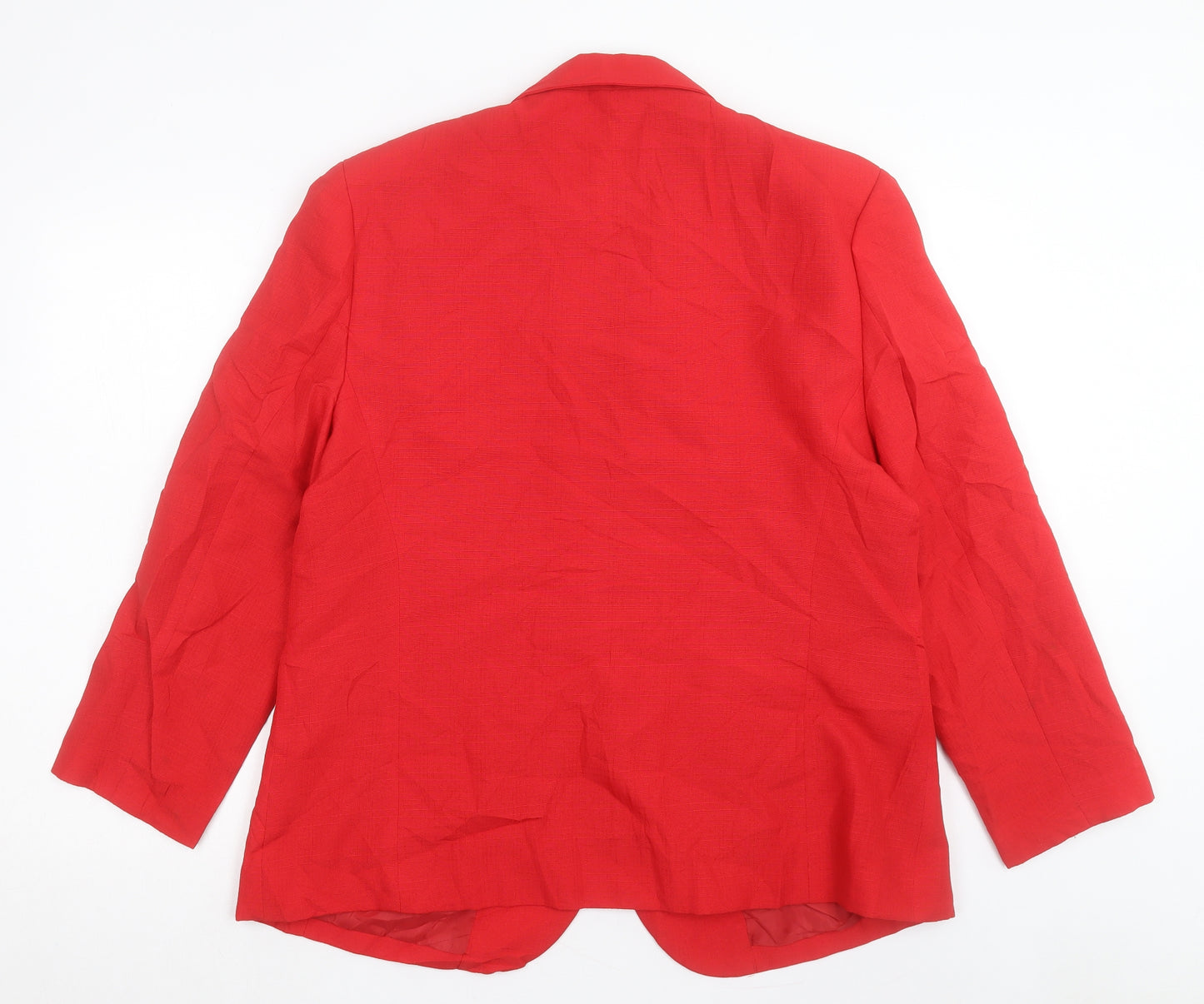 Littlewoods Womens Red Jacket Blazer Size 2 Button
