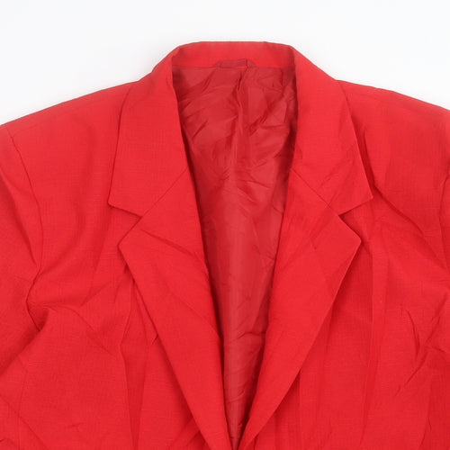 Littlewoods Womens Red Jacket Blazer Size 2 Button