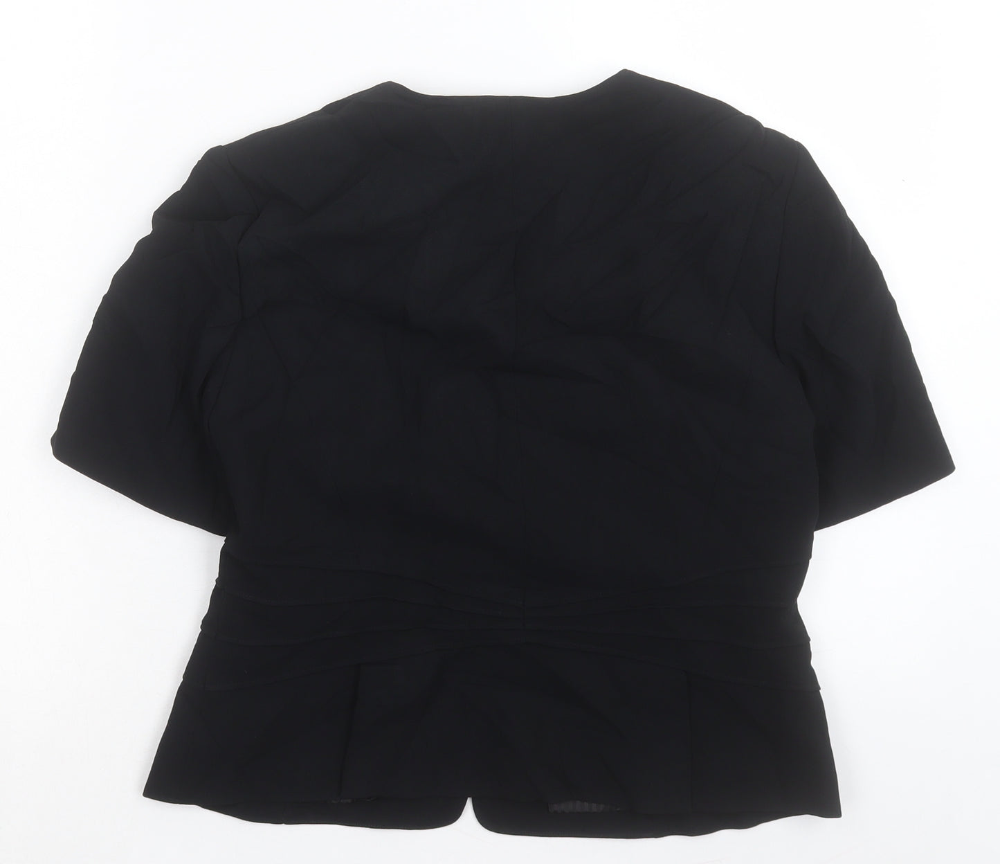 Country Casuals Womens Black Jacket Blazer Size 12 Button