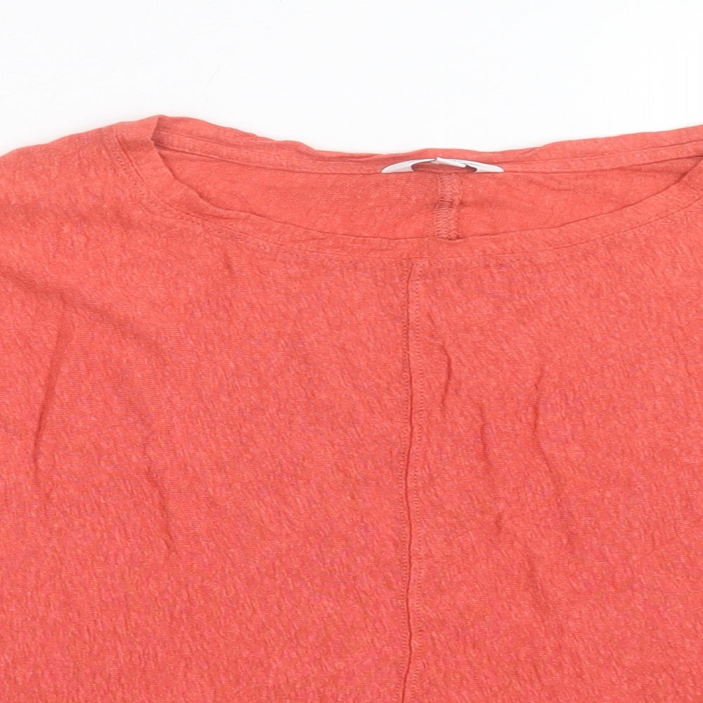 M&Co Womens Pink Viscose Basic T-Shirt Size 12 Crew Neck