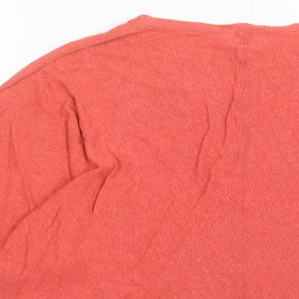 M&Co Womens Pink Viscose Basic T-Shirt Size 12 Crew Neck