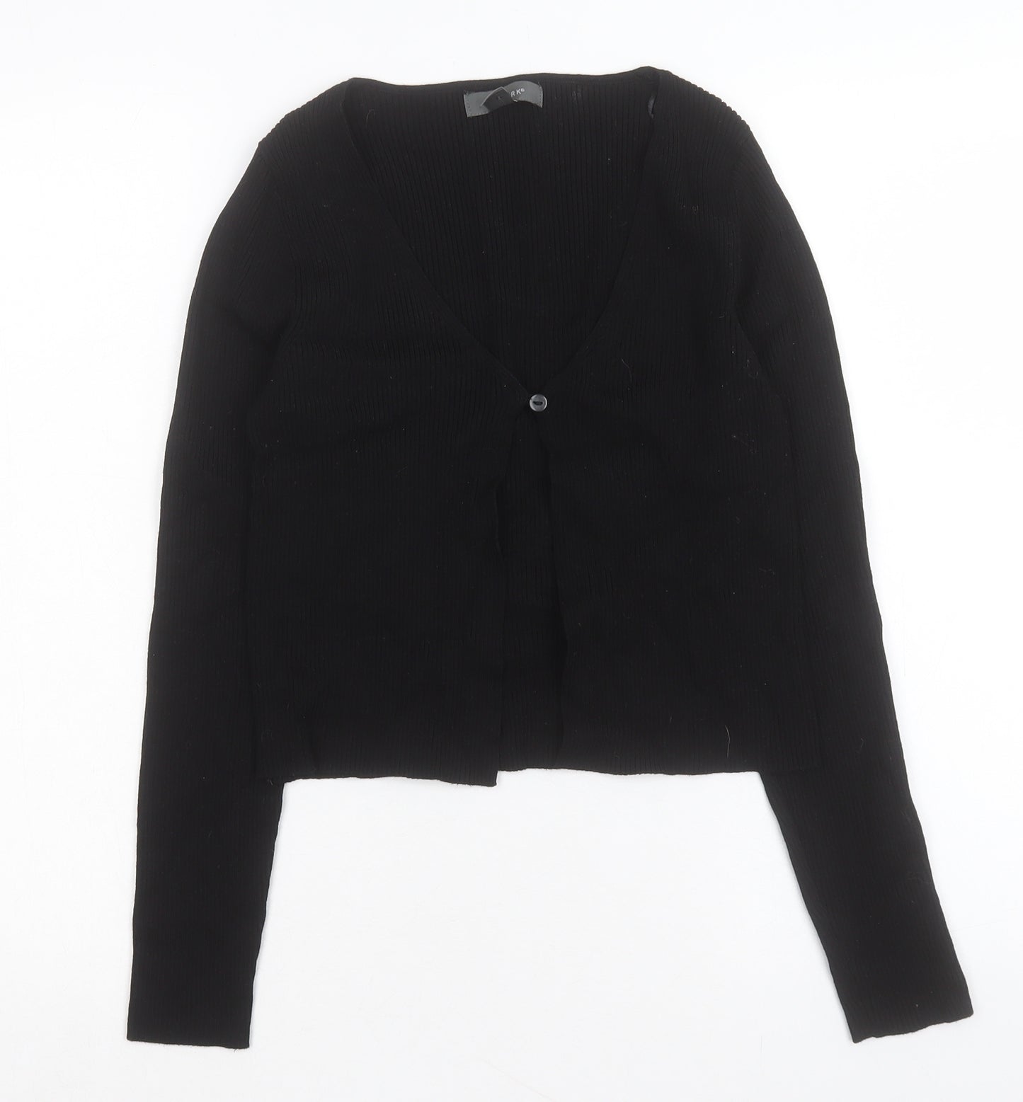 Primark Womens Black V-Neck Viscose Cardigan Jumper Size S