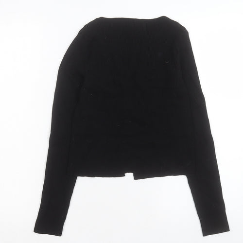 Primark Womens Black V-Neck Viscose Cardigan Jumper Size S