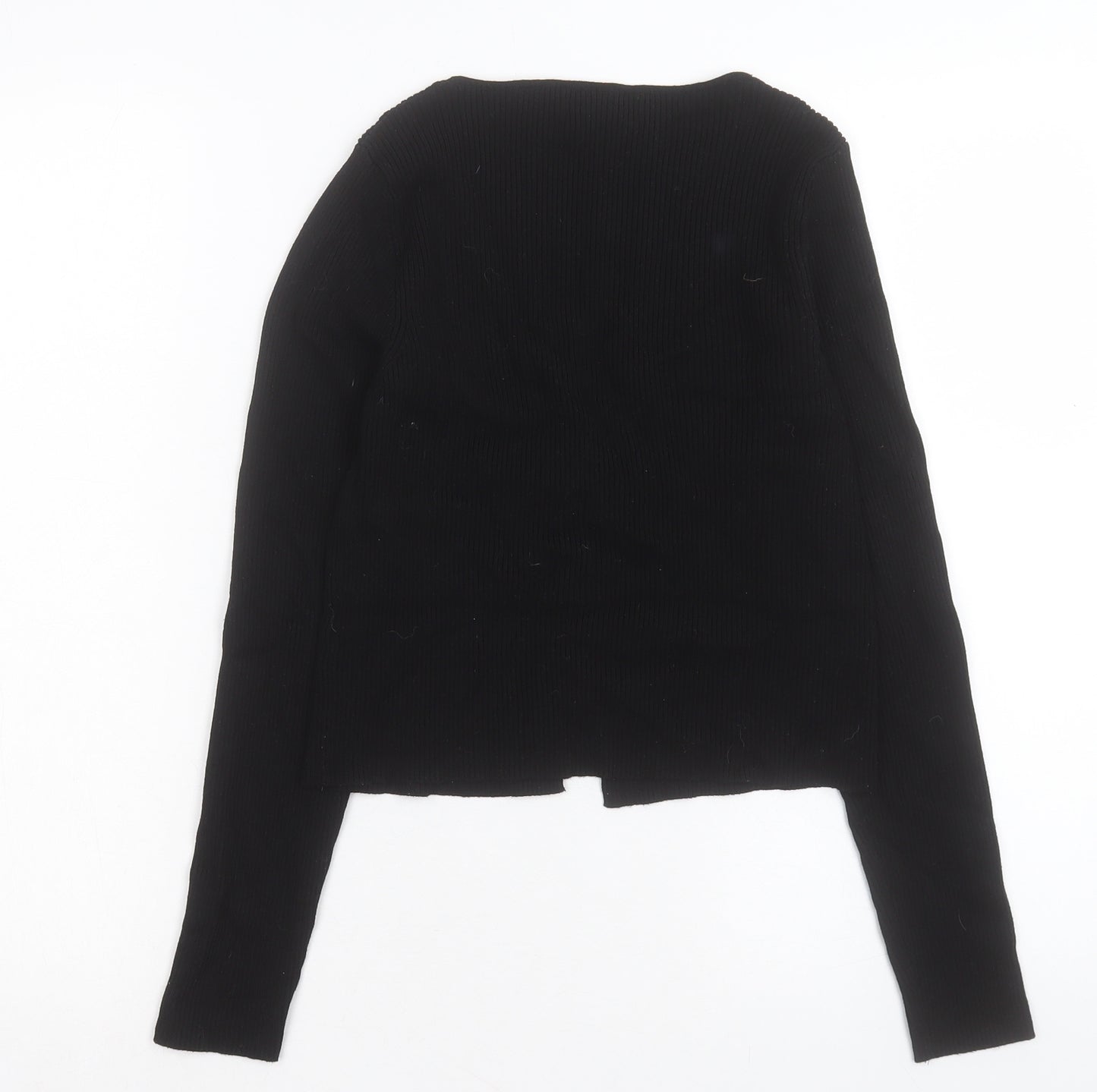 Primark Womens Black V-Neck Viscose Cardigan Jumper Size S