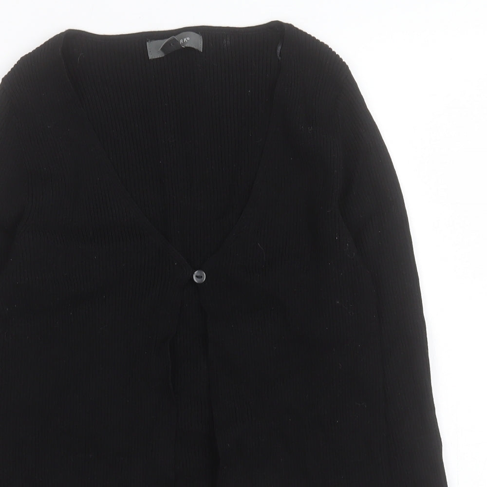 Primark Womens Black V-Neck Viscose Cardigan Jumper Size S