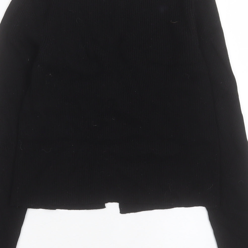 Primark Womens Black V-Neck Viscose Cardigan Jumper Size S