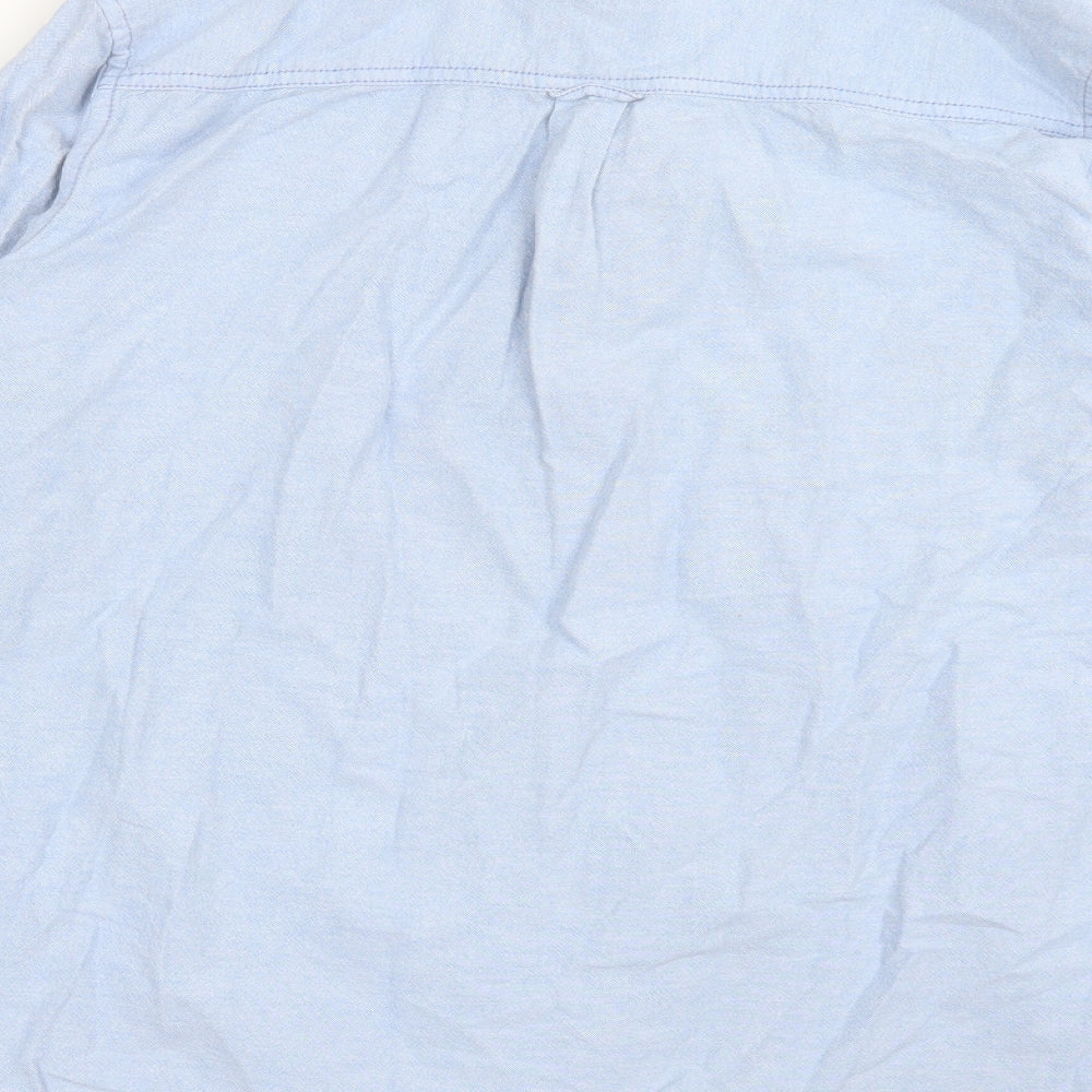 Fat Face Mens Blue Cotton Button-Up Size M Collared Button - Pocket Detail