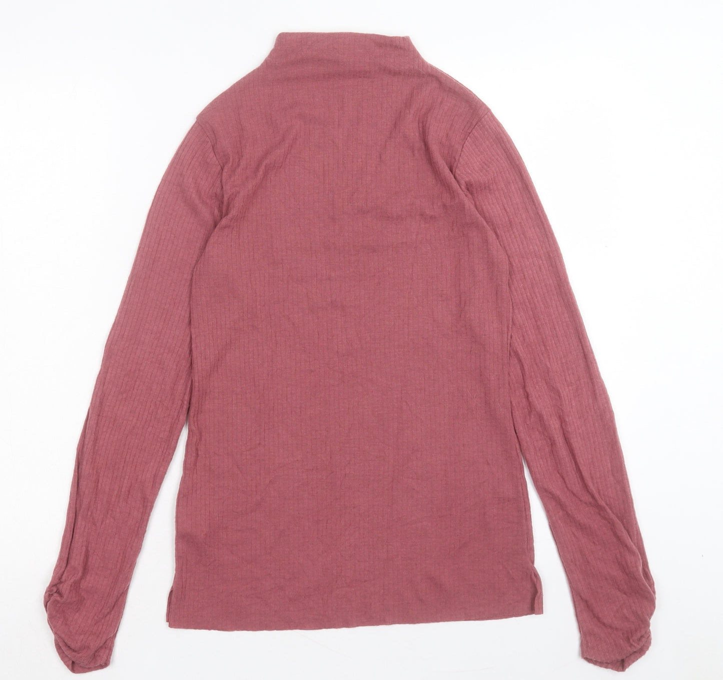 River Island Womens Pink High Neck Polyester Pullover Jumper Size 10