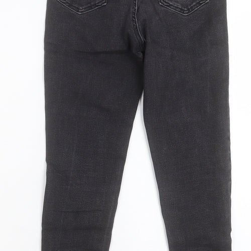 addax Womens Black Cotton Skinny Jeans Size 6 L24 in Regular Button