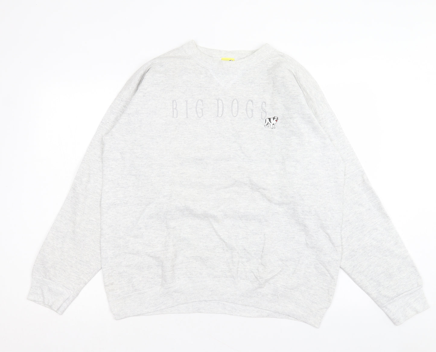 Big Dogs Womens Grey Cotton Pullover Sweatshirt Size M Pullover