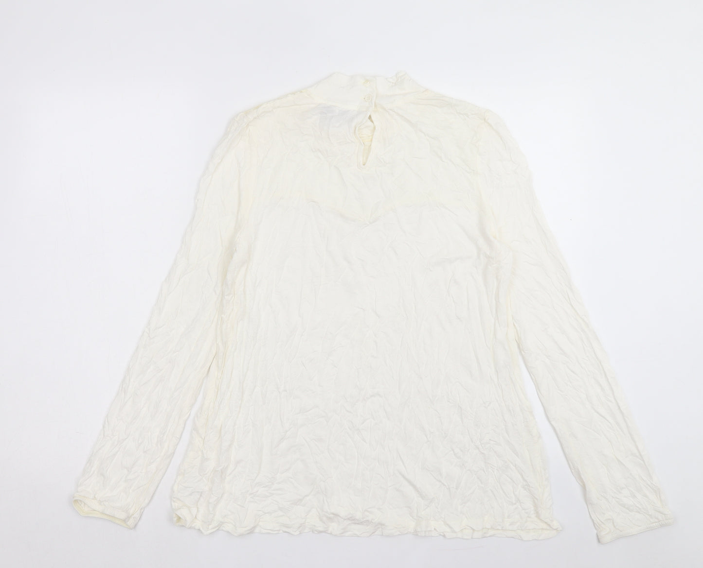 NEXT Womens White Cotton Basic T-Shirt Size 16 Round Neck