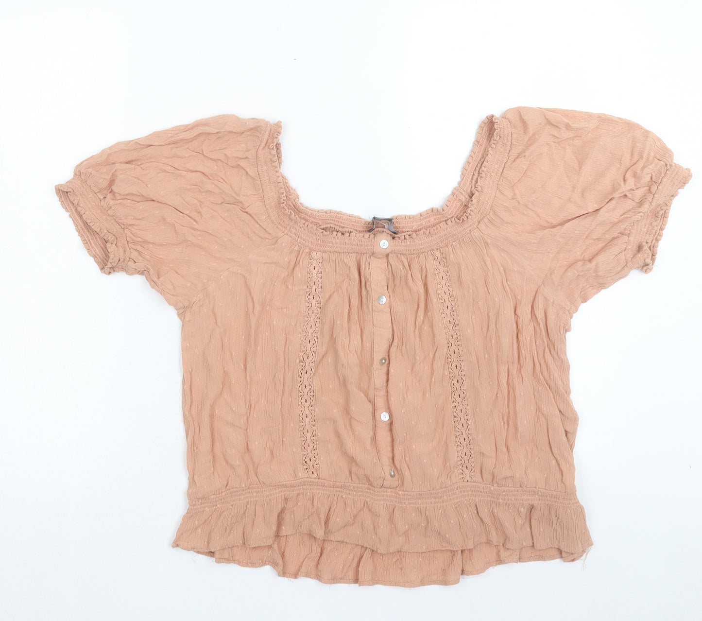 Primark Womens Pink Cotton Basic T-Shirt Size 20 Scoop Neck