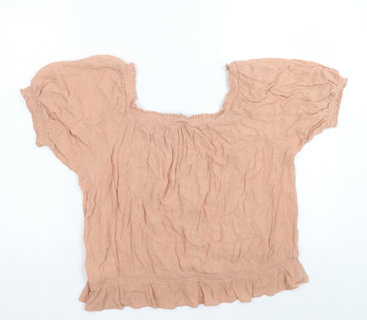 Primark Womens Pink Cotton Basic T-Shirt Size 20 Scoop Neck