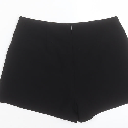 FOREVER 21 Womens Black Paisley Polyester Boyfriend Shorts Size M L3 in Regular Zip