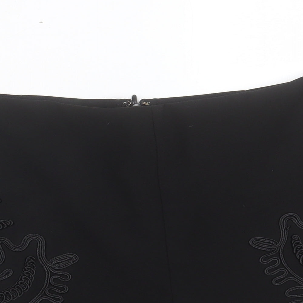 FOREVER 21 Womens Black Paisley Polyester Boyfriend Shorts Size M L3 in Regular Zip
