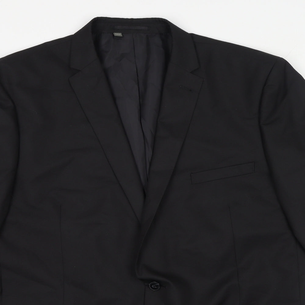 Williams & Brown London Mens Black Polyester Jacket Suit Jacket Size 48