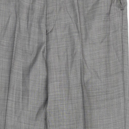 Jeff Banks Mens Grey Wool Tuxedo Suit Trousers Size 38 - Pockets