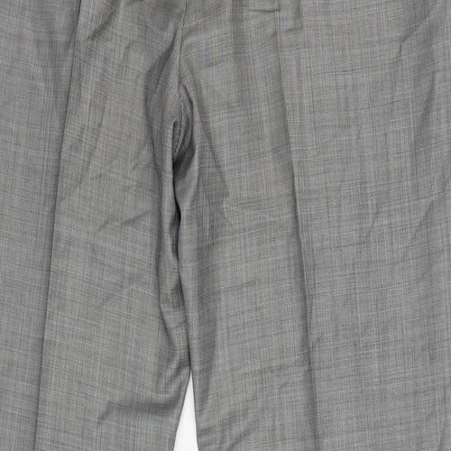Jeff Banks Mens Grey Wool Tuxedo Suit Trousers Size 38 - Pockets