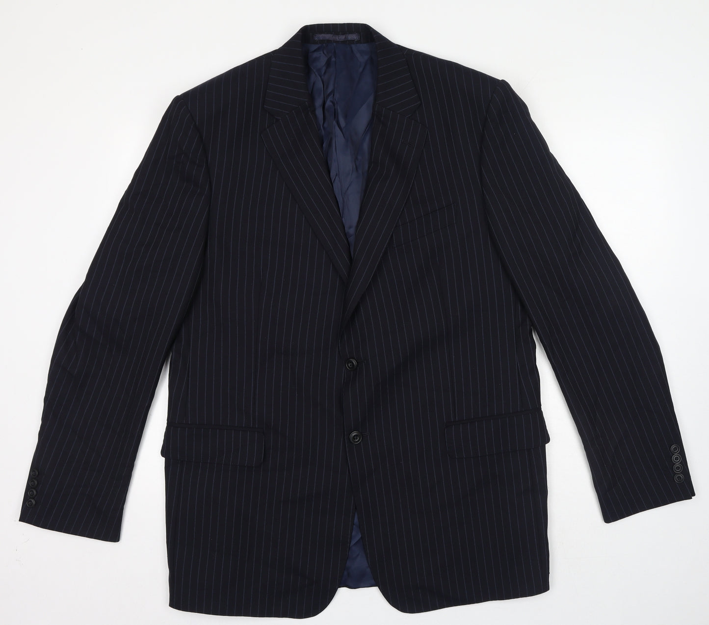 Marks and Spencer Mens Black Wool Jacket Suit Jacket Size 44