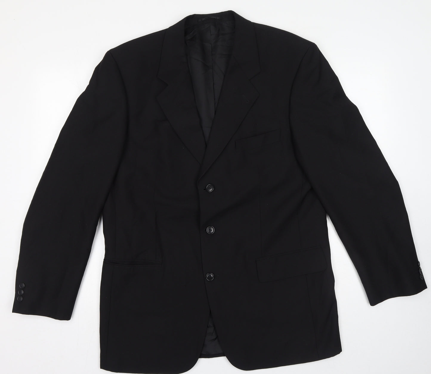 Copperstone Mens Black Polyester Jacket Suit Jacket Size 42