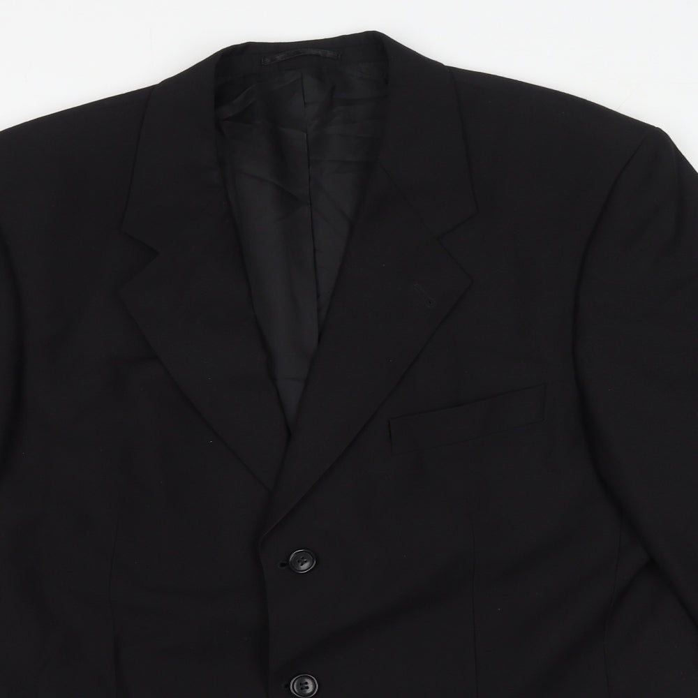 Copperstone Mens Black Polyester Jacket Suit Jacket Size 42