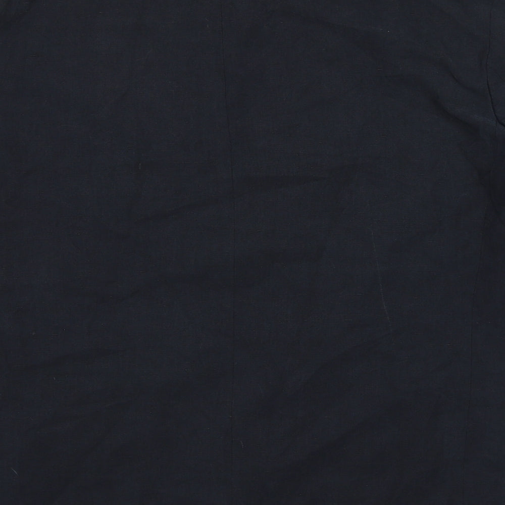 Marks and Spencer Mens Blue Lyocell Jacket Suit Jacket Size 42 - Navy