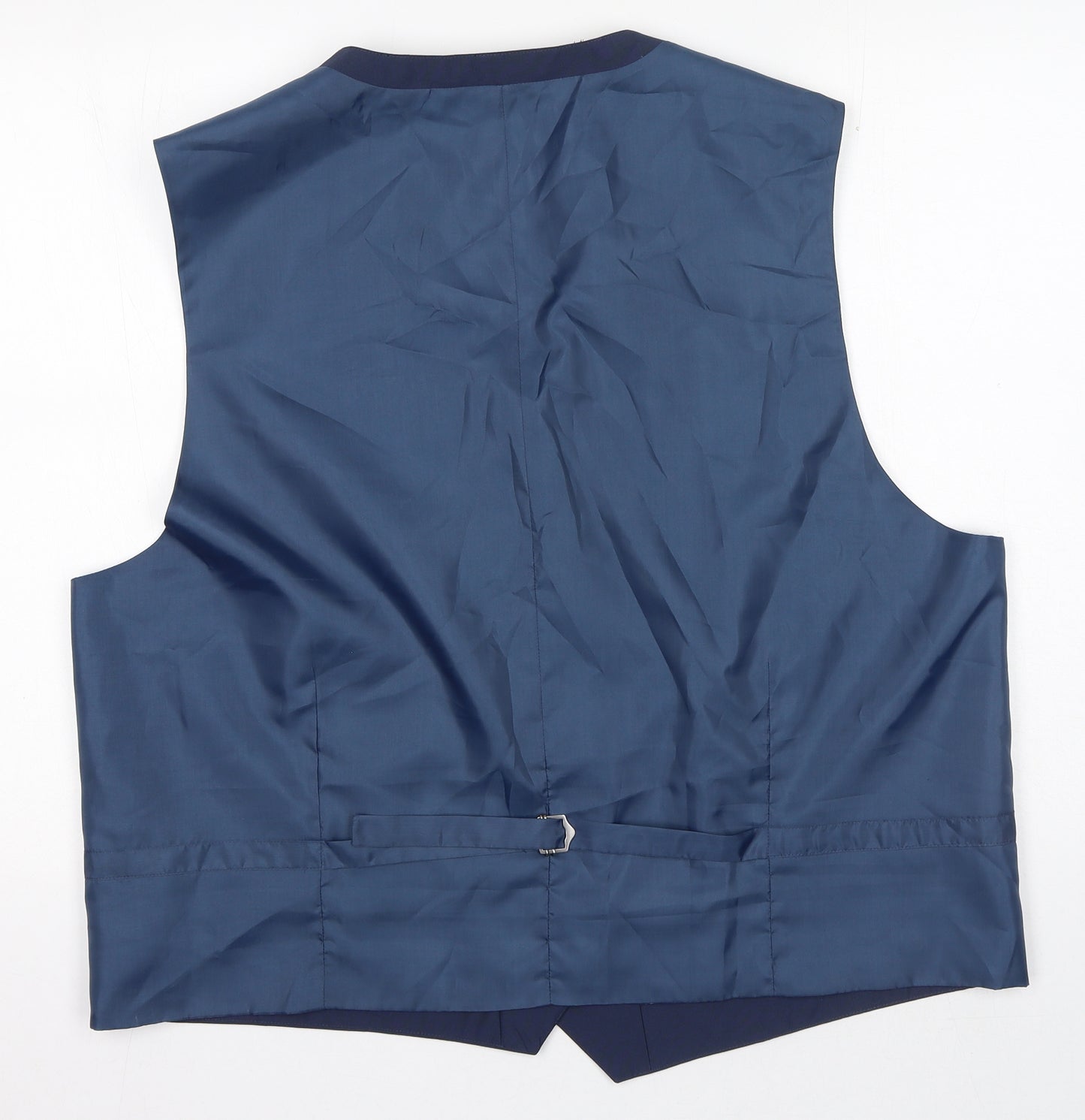 Williams & Brown London Mens Blue Polyester Jacket Suit Waistcoat Size 52 - Navy