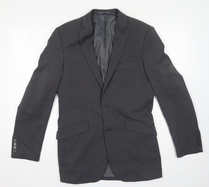 Taylor & Reece Womens Grey Polyester Jacket Suit Jacket Size 36