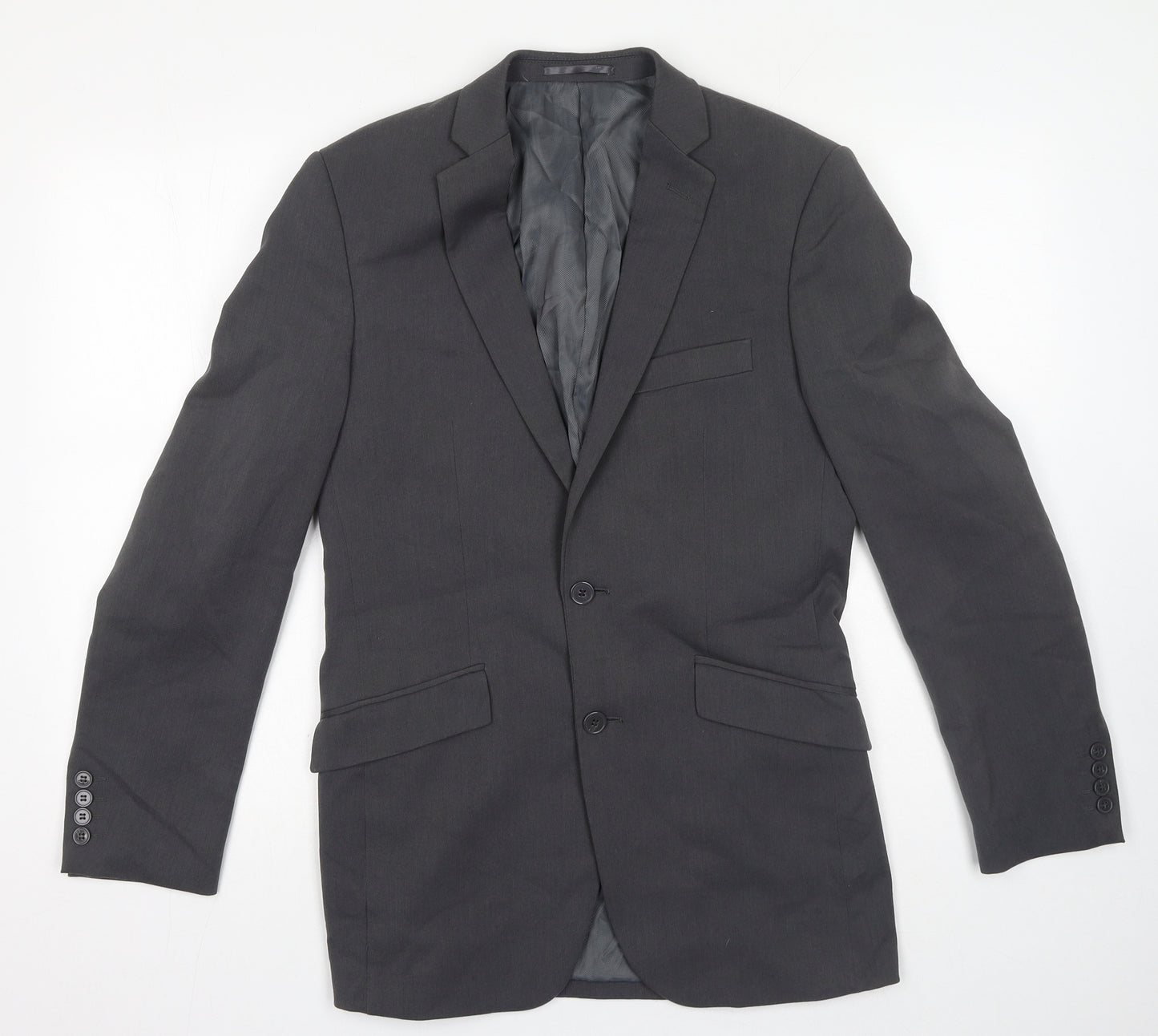 Taylor & Reece Womens Grey Polyester Jacket Suit Jacket Size 36