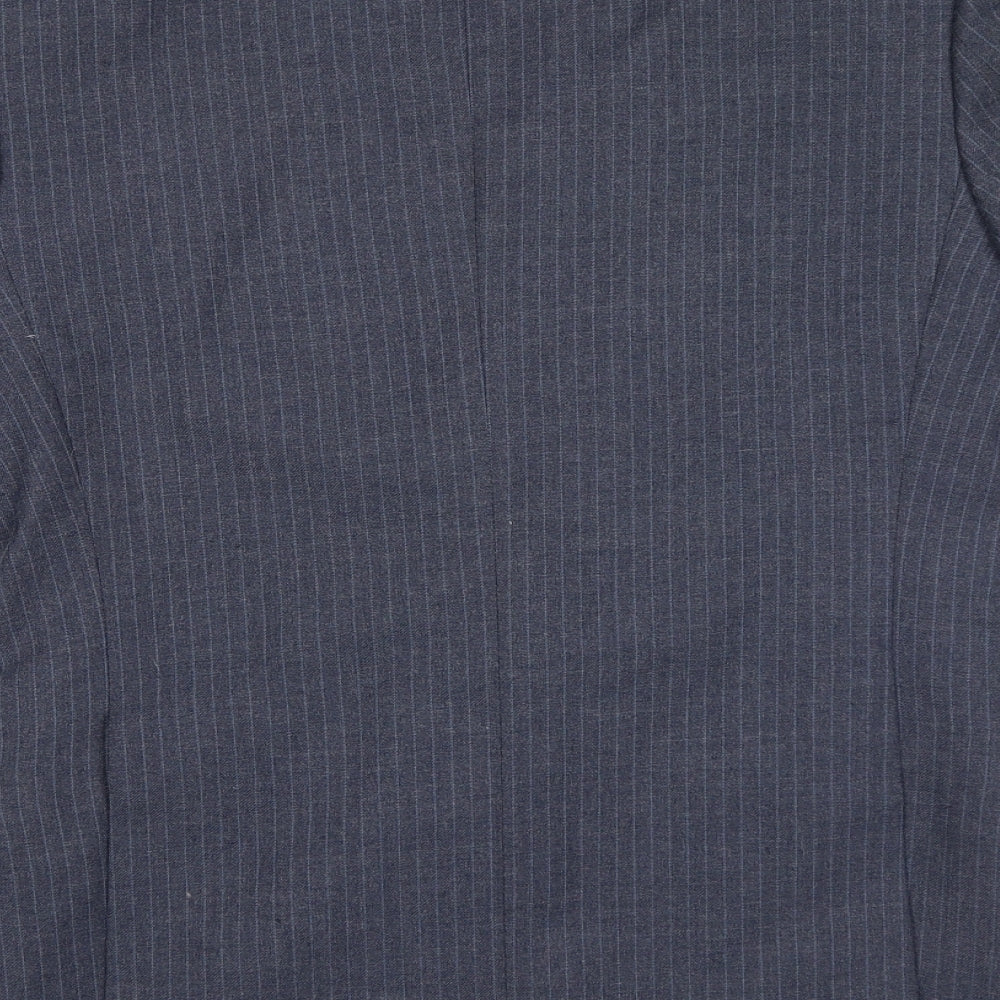 Tuomi Mens Blue Polyester Jacket Suit Jacket Size 36