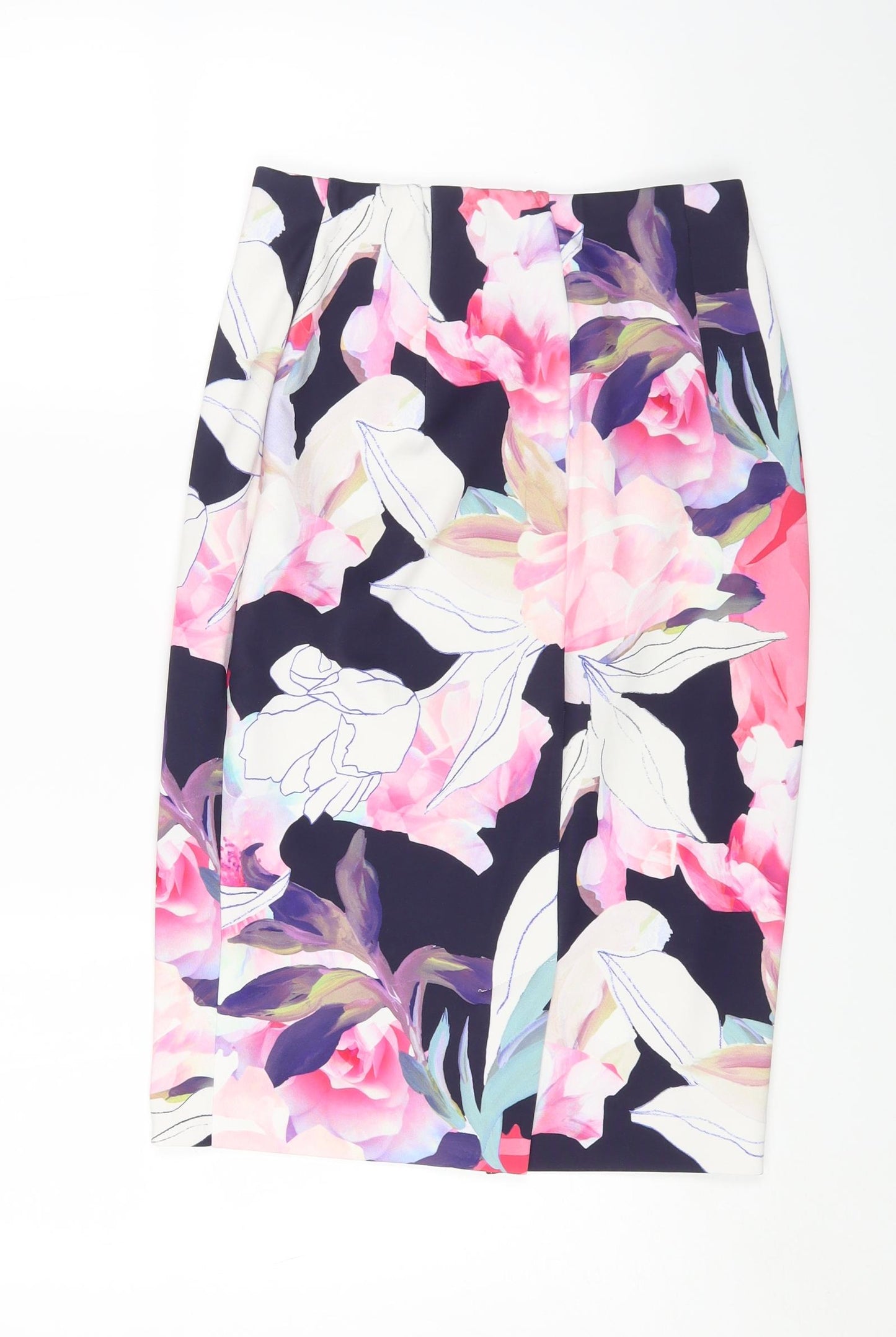 Roman Womens Multicoloured Floral Polyester A-Line Skirt Size 10