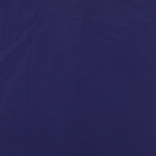 EXTRA Womens Blue Polyester Basic Button-Up Size 10 Collared