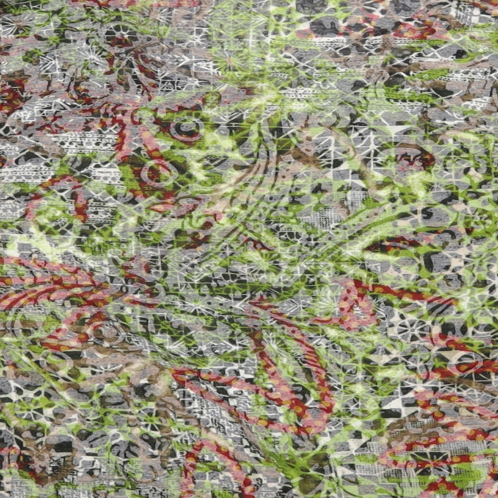 Per Una Womens Green Geometric Polyester Basic T-Shirt Size 18 V-Neck