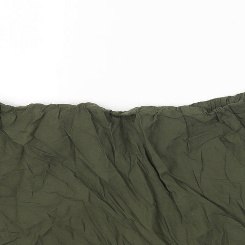 Dorothy Perkins Womens Green Cotton Basic T-Shirt Size 18 Off the Shoulder